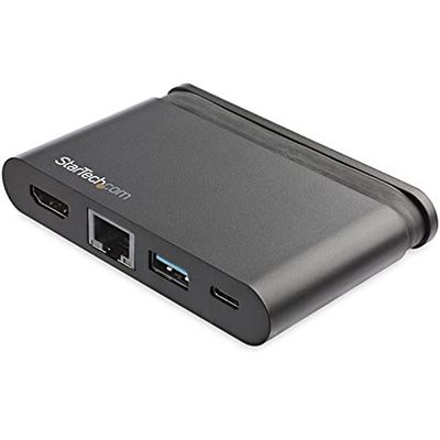 StarTech.com Adaptador Multipuertos USB-C con HDMI 1xA - 1xC - PD 3.0 de 100W - para Mac y Windows - PD 3.0 de 100W - Adaptador USB C - GbE