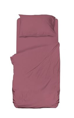 hermet Winner - Juego de sábanas para Cama Individual, Microfibra, Malva, sábana encimera, sábana Bajera con Esquinas, Funda de Almohada