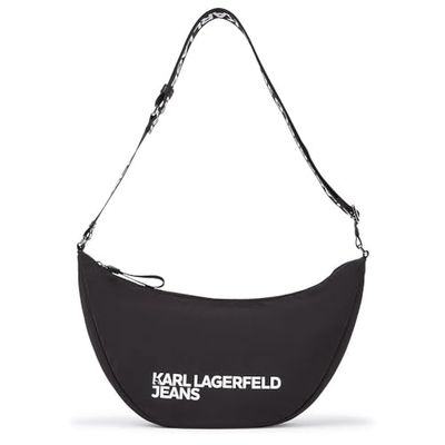 KARL LAGERFELD JEANS Women's Essential Nylon Sling Bag, czarna, czarny