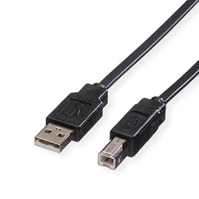 Roline Cable Plano USB 2.0 para portátiles, Tipo A-B, 1,8m