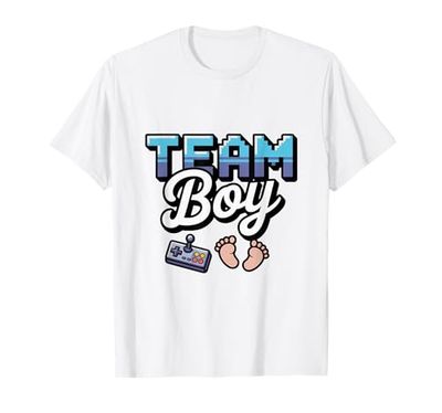 Team Boy Gender Reveal Baby Shower rosa o blu Maglietta
