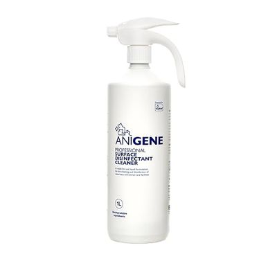 ANIGENE Reusable Spray Bottle (1L Spray Bottle) - Industrial Cleaning Spray Bottle Made From 100% Recycled HDPE - Ergonomic Spray Trigger For Premium Comfort When In Use - Made In The UK 