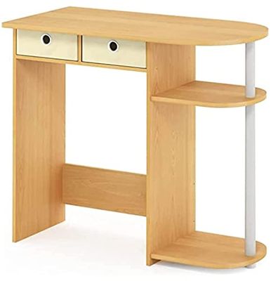 Furinno Go Green Laptop Notebook Computer Bureau/tafel, hout, beuken/ivoor/wit, 39,62 x 39,62 x 72,39 cm