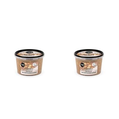 Organic Shop Oatmilk & Granola Crunchy Brown Sugar Scrub, 250 ml (Pack of 2)
