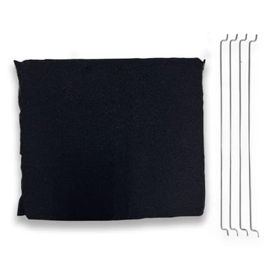 DL SERVICE - Filtro de carbón para campana extractora regenerable y antiolor, 4 varillas de fijación, compatible con Elica modelos Elektra, Easy, Ico, Jasmine - F00439 dimensiones 275 x 245 mm