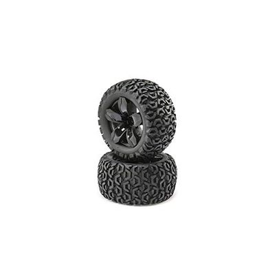 ECX ECX43013 FR/R Tire, Prmnt,Blk Wheel (2): 1/10 2wd/4wd Ruckus, Multi