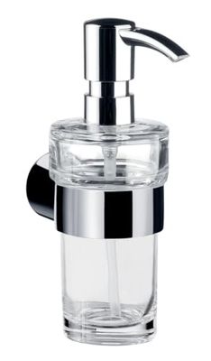 EMCO Fino HSN 842100102 Distributeur de Savon Liquide Transparent en Verre trempé Chromé