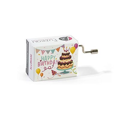 FUZEAU - 78140 - Serinette - Boîte à Musique - Titre Happy Birthday - Joyeux Anniversaire - Thème Populaire - Jouer votre Mélodie Préférée - Dès 3 ans, Marron