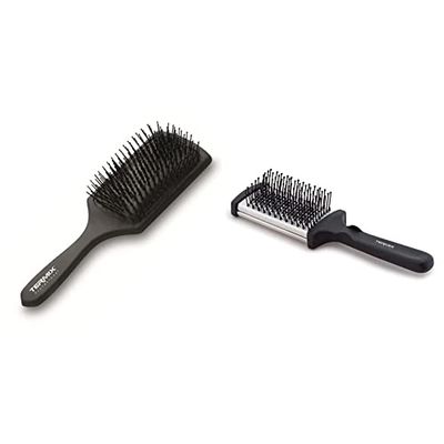 Termix Cepillo térmico plano grande- Cepillo de pelo Profesional plano desenredante- Aporta un efecto ultra liso al cabello - Disponible en dos tamaños,color negro