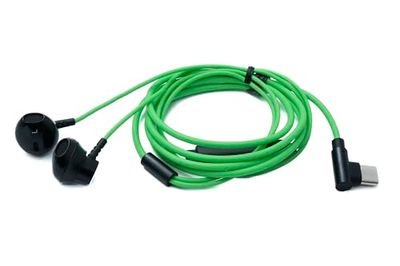 SYTEM-S - Auriculares in-Ear estéreo (USB 3.1, Tipo C, 120 cm, con Control de Volumen), Color Verde