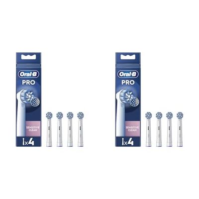 Oral-B Pro Sensitive Clean Brossettes pour Brosse à dents électriques, Pack De 4 Unités (Lot de 2)