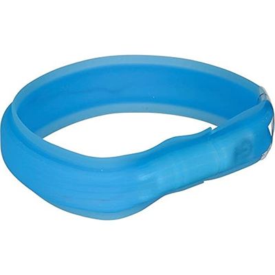 Trixie Safer Life Flash Banda Luminosa USB, M-L: 50 cm/30 mm, Blu