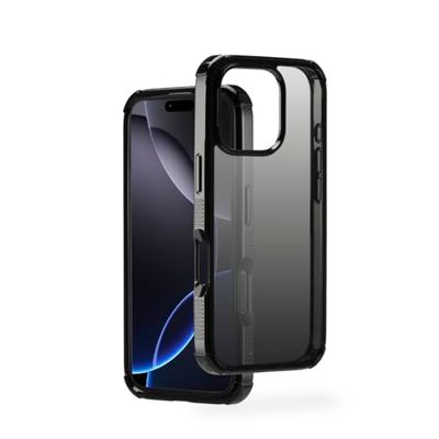 Hama Custodia Extreme Protect per Apple iPhone 16 Pro (con licenza D3O, antiurto, anticaduta e infrangibile, custodia per ricarica induttiva, colore sfumato), nero