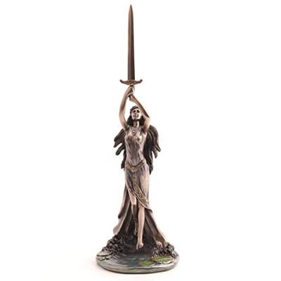 Veronese Design 33 1/4 tum Lady of The Lake och Excalibur kall gjuten harts brons finish skulptur