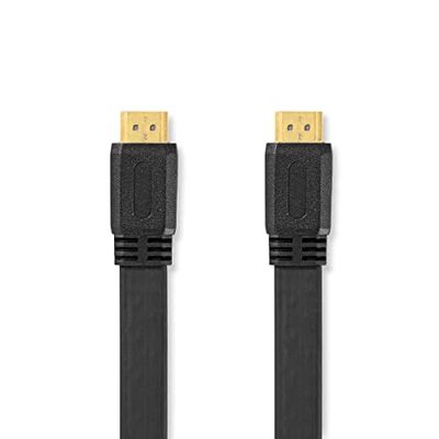 Nedis Nedis Flat HDMI High Vel Leisure Kabel met Ethernet met 1,50 m Zwart