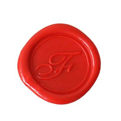 Jacques Herbin 40306T - Mosiężna pieczęć do wosku, stempel do wosku, alfabet angielski, litera F