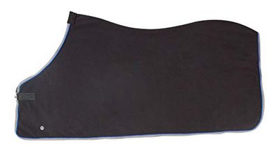 PFIFF 102312 - Coperta in pile "Boise", colore: Nero/Blu 115