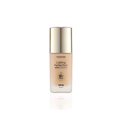 Collection Cosmetics Lasting Perfection Matte Foundation, Full Coverage, 27ml, Maple