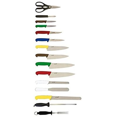 Genware NEV-KCASECOL15 Knife Case Set, Colour Coded (Pack of 15)