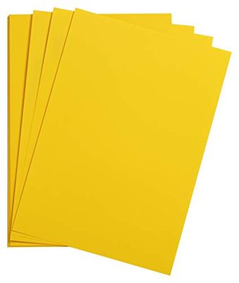 Clairefontaine - Ref 975353C - Maya Smooth Coloured Drawing Card (Pack of 25 Sheets) - 185gsm - A3 (42 x 29.7cm) - Sun Yellow Colour - Deep Dyed, Acid Free, pH Neutral