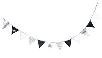 Roba Wimpelketting 'Rock Star Baby 3', 12 vlaggetjes (2 m), lengte ketting 3 m, baby- en kinderkamer decoratie