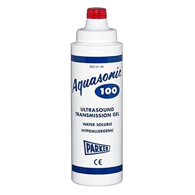 Aquasonic 100 Ultrasound Gel, Ultrasonic Transmission Gel, Water Soluble Hypoallergenic Bacteriostatic, Non-Sensitising Gel for Therapeutic Medical Ultrasound and Beauty Application, 250ml