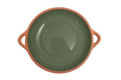 Dexam Sintra Large Glazed Terracotta Tapas Dish - Olive Green