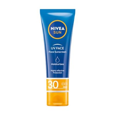 NIVEA SUN UV Face - Crema facial ligera hidratante SPF30, 50 ml