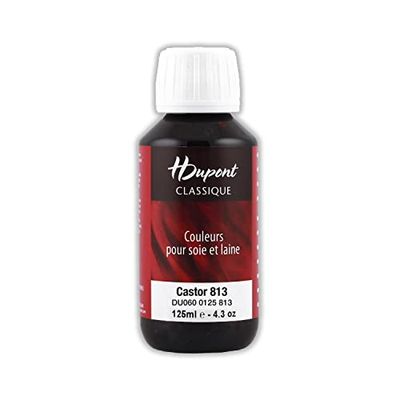 H DUPONT DU0600125813C - Colore per seta classico Marrone Scuro N°813 - Flacone da 125 ml - Coloranti acidi per una qualità superiore - Ideale per i professionisti