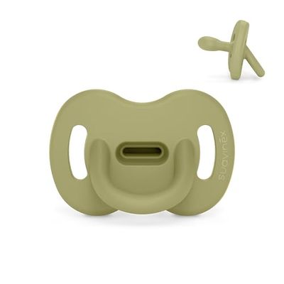 Suavinex, Chupete Todo Silicona, Bebés 0/6 Meses y Recién Nacidos, Tetina Fisiológica Sx Pro, Blandito y Flexible, Ideal para Dormir, Respeta el Desarrollo Bucodental, Colour Essence, Turtle Green