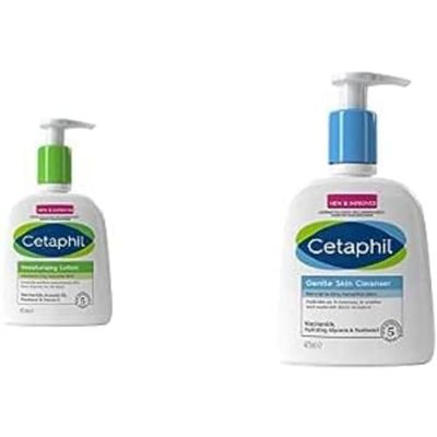Cetaphil Gentle Skin Care Budle with Cleanser 473ml and Moisturising Lotion 473ml, Non-comedogenic, Dermatologist recommended