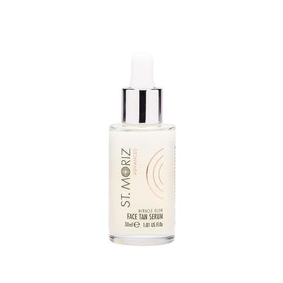 St Moriz Advanced Miracle Glow Face Tan Serum | Hydrating Self Tan Face Serum | With Q10 & Hyaluronic Acid | Natural Buildable Radiant Glow & Gradual Fake Tan | Vegan & Cruelty Free | 30ml