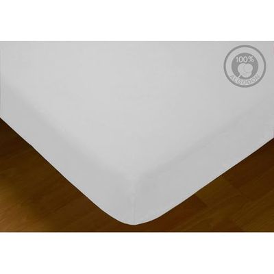 ECOMMERC3 Hoeslaken voor bedden met 105 cm, wit, zacht, sterk en 100% gemaakt in Spanje