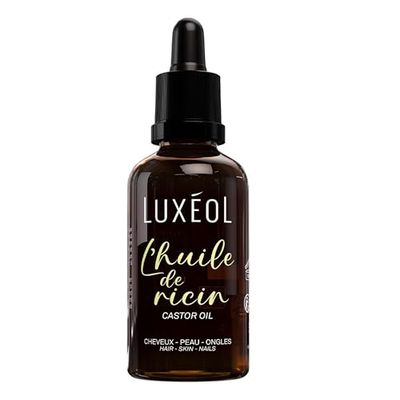 LUXÉOL - Huile De Ricin - Ongles & Peau - Aide À Nourrir, Protèger, Fortifier & À Favoriser La Pousse Des Cheveux - 100% D'Ingrédients D'Origine Naturelle - Fabriqué En France - 50ml