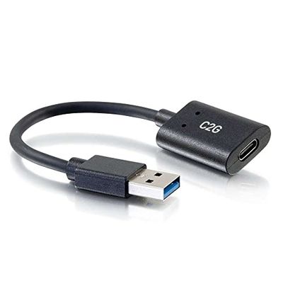C2G 15CM USB-C vrouwtje to USB-A manspersoon SuperSpeed USB 5Gbps Adapter Converter, Compatibel met Smartphones, Tablets en Laptops