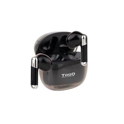 TOOQ TQBWH-0054B ONYX Draadloze Bluetooth hoofdtelefoon met microfoon met oplaadhoes, draadloze hoofdtelefoon voor iPhone/iOS/Android, zwart