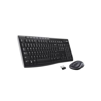 Logitech MK270 Wireless Keyboard and Mouse Combo for Windows, AZERTY French Layout - Black