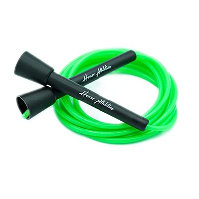 Honor Athletics Speed Rope, springtouw - het beste voor Double Under, Boksen, MMA, Cardio Fitness Training Conditie - Verstelbaar 3 m - Springtouw (NEON GROEN)