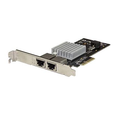 StarTech.com Scheda di Rete Ethernet PCIe a 2 porte 10GB - Adattatore di rete PCI Express 10GBASE-T/NBASE-T con chip Intel-X550AT - Scheda LAN NIC 5 velocità 10/5/2.5/1GbE Multi Gigabit (ST10GPEXNDPI)