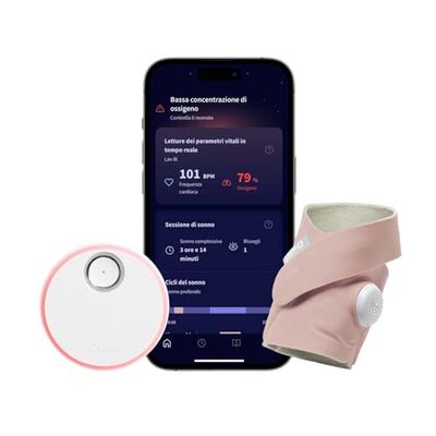 Owlet Dream Sock - Baby Monitor Intelligente - Monitora in tempo reale frequenza cardiaca e livelli di ossigeno - Rosa Antico (Dusty Rose)