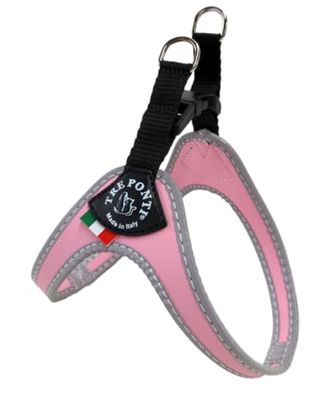 Tre Ponti Fibbia Harnais pour petits chiens Rose