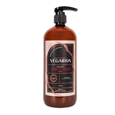 VEGAIROA. Curly Plex Defined Curly Shampoo - Deep Hydration for Curly or Wavy Hair - Paraben Free - 1000ml