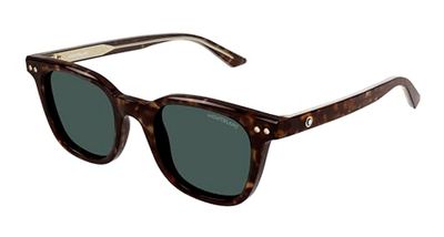 Montblanc MB0320S Zonnebril voor heren, van gerecycled acetaat, meerkleurig, eenheidsmaat