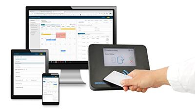 Système complet pour un suivi efficace du temps pour 15 employés, avec cartes, interface Web, extensible à tout moment | IDENTsmart TimeRecording ID800 Kit de démarrage basique