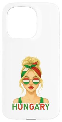 Blond Hungarian Girl Hungary Flag Hungarian Girlfriend Wife Custodia per iPhone 15 Pro