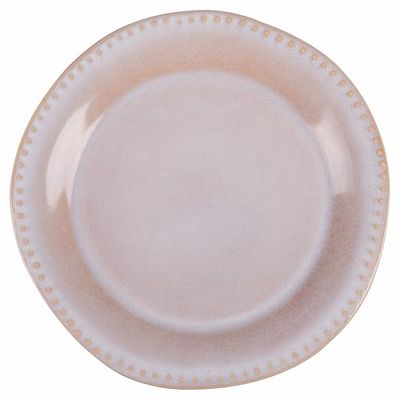 The Market fruitborden van aardewerk, beige met versierde rand, 6 stuks
