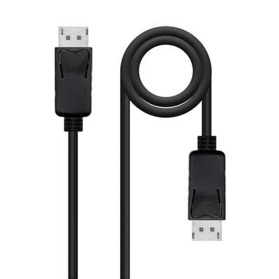 NANOCABLE Cavo DisplayPort 1.2 CCS (con conduttori in acciaio rivestiti in rame), maschio-maschio, 4K a 144Hz, 21.6 Gbps, 3 m, nero