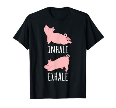 Inala l'Esaltazione Esercizio di Meditazione Pig Yoga Maglietta