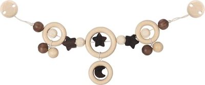 Goki Pram chain moon and stars with clips juguete colgantes para bebé - Juguetes colgantes para bebé (Marrón, Madera, Cochecito/carrito de bebé, Niño/niña, Alemania, 40 cm) , color/modelo surtido