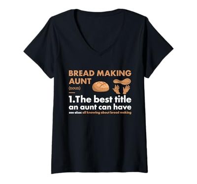 Donna Baker Aunt Definizione Pane Making Maglietta con Collo a V